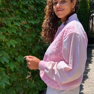 Vintage Chili Pepper Pink Sweater Size Medium